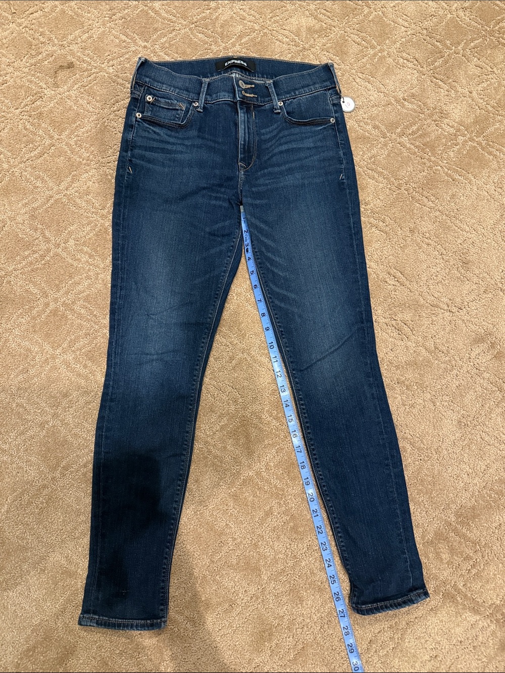 Express Dark Blue Stretch Skinny Jeans